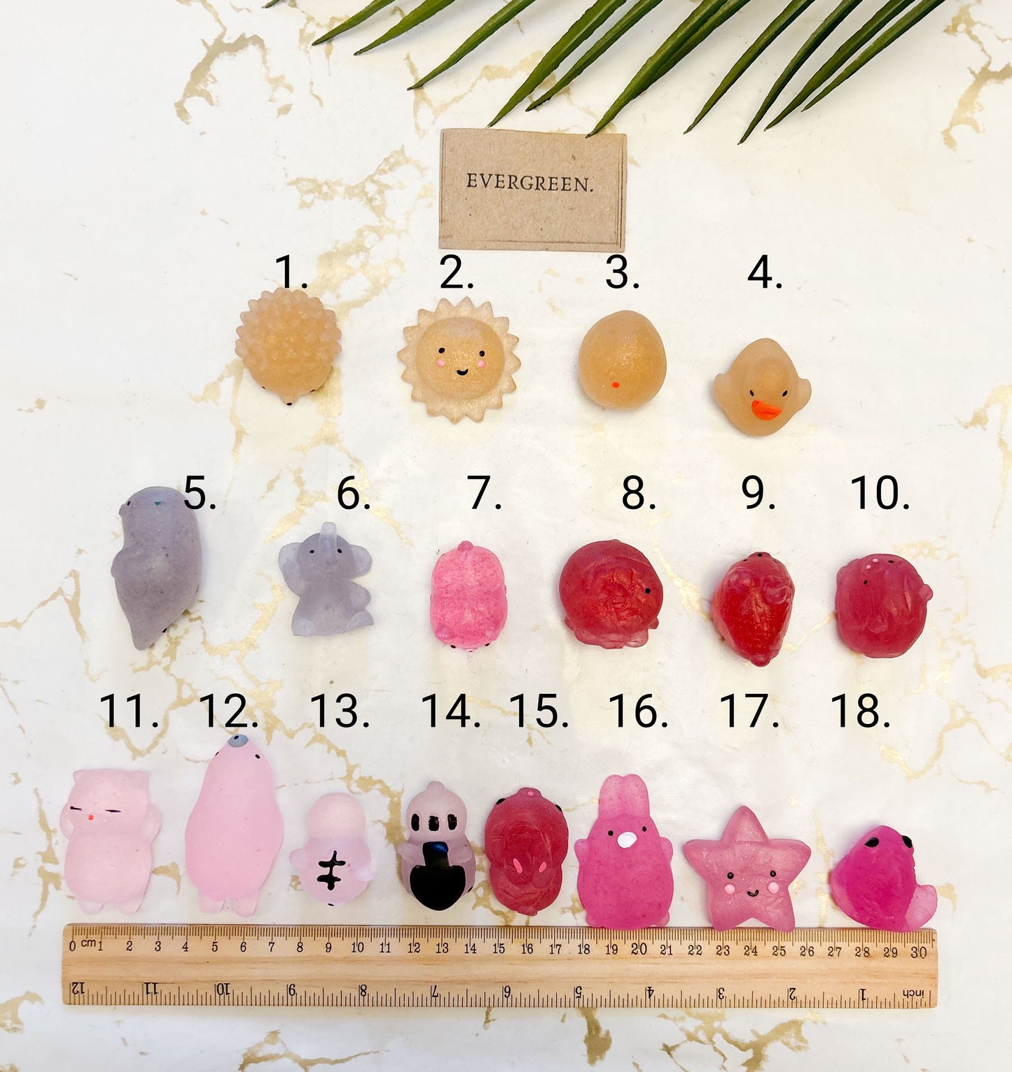 Pink / Gold / Red Stress Relief Squishy Glitter Animals - Wide Variety Available!
