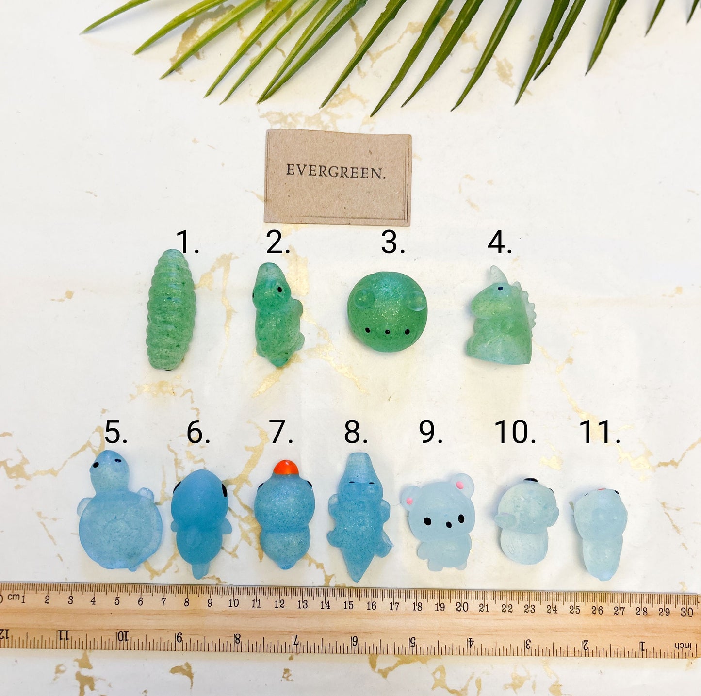 Blue / Green Stress Relief Glitter Squishy Animal - Wide Variety Available!