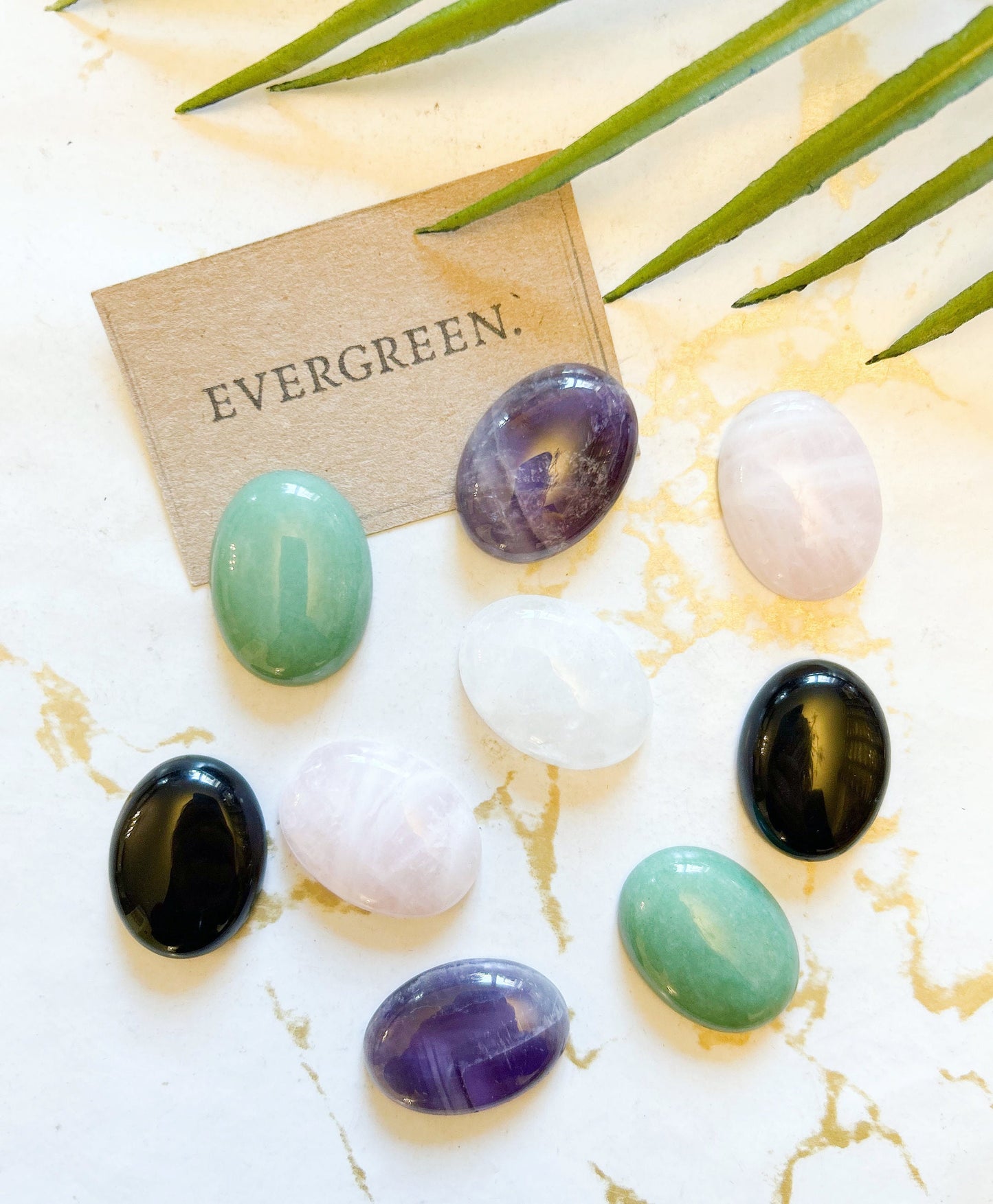Crystal Cabochon - Amethyst, Green Aventurine, Rose Quartz, Black Obsidian, Quartz