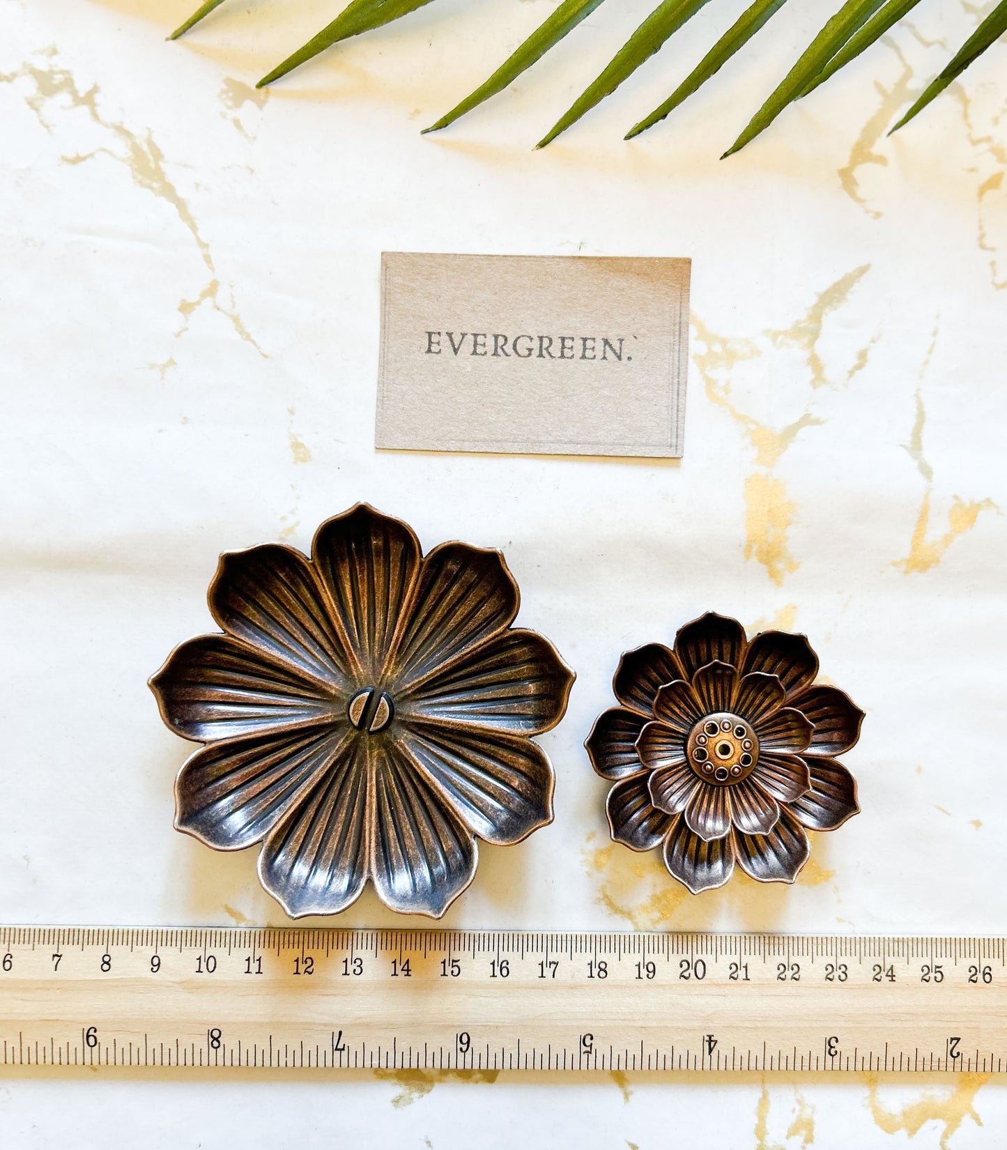 Brass Lotus Flower Incense Holder For Sticks & Cones - Peace / Meditation