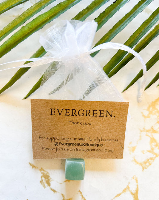 Crystal Chakra Meditation Cubes 10mm - Redstone, Tiger Eye, Yellow Aventurine, Green Aventurine, Lapis Lazuli, Amethyst, Quartz