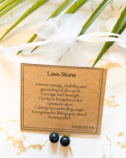 Lava Stone Beads - Stability, Courage & Strength