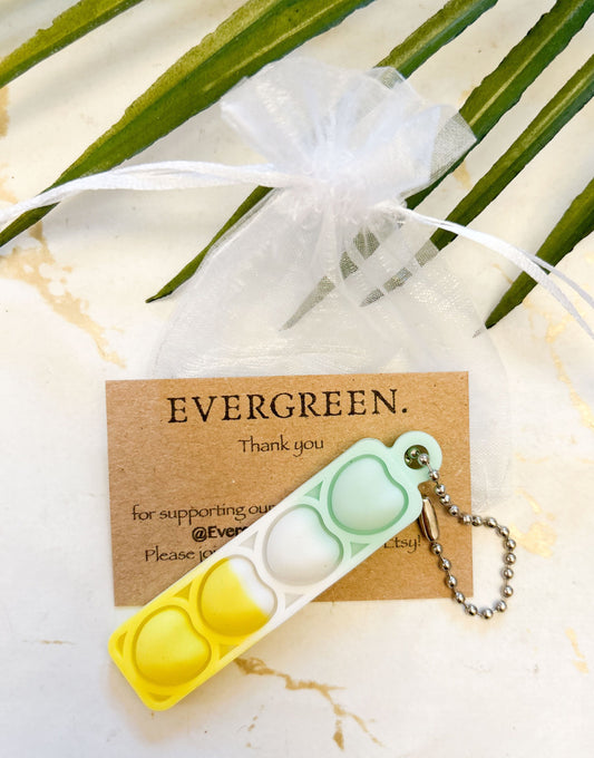 Heart Pop Fidget Keychain - Wide Variety Available!