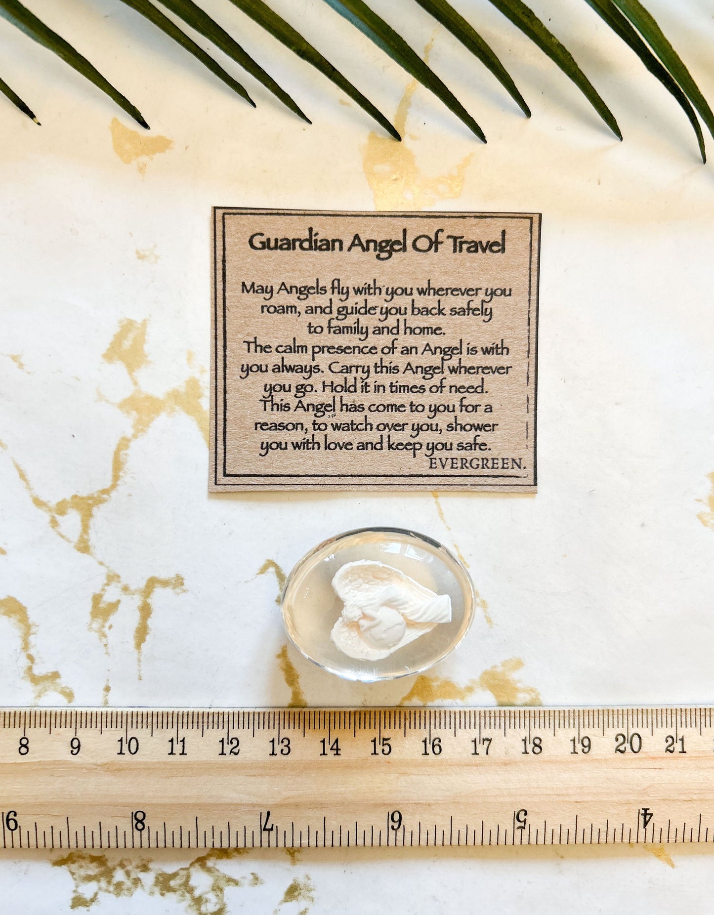 Guardian Angel Of Travel Crystal Resin Worry Stone - Love & Safety