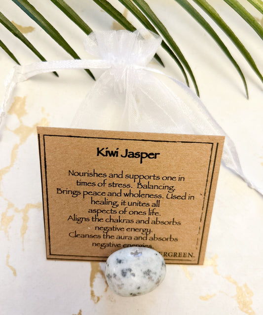 Kiwi Jasper Crystal Tumbled Stone - Peace, Healing & Wholeness