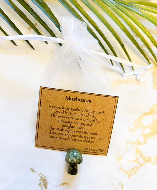 Crystal Mushroom - Good Luck, Good Fortune & Clarity