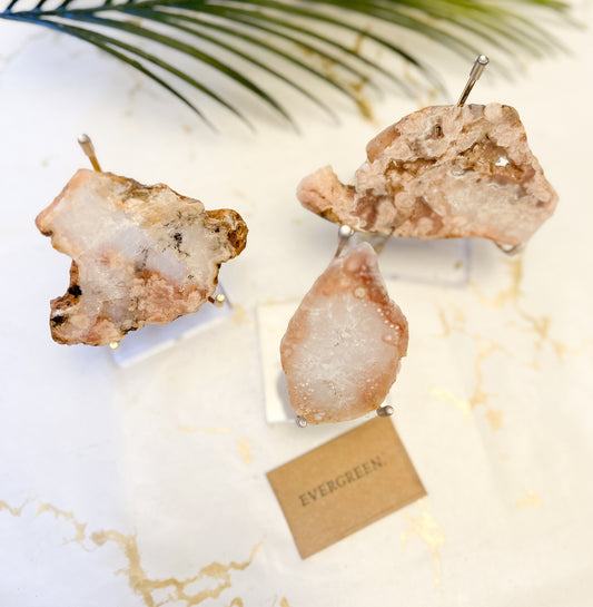 Crystal Slice Display Stand - Gold / Silver