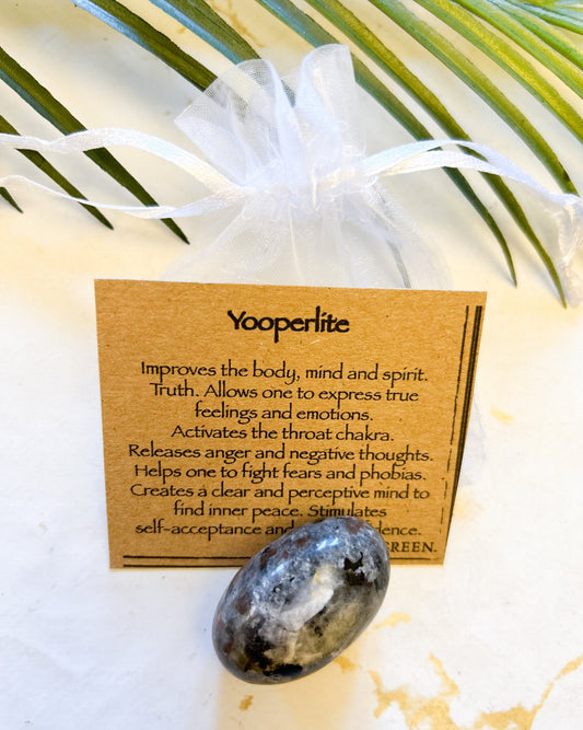 Yooperlite Crystal Tumbled Stone - Peace, Clarity & Self-Confidence