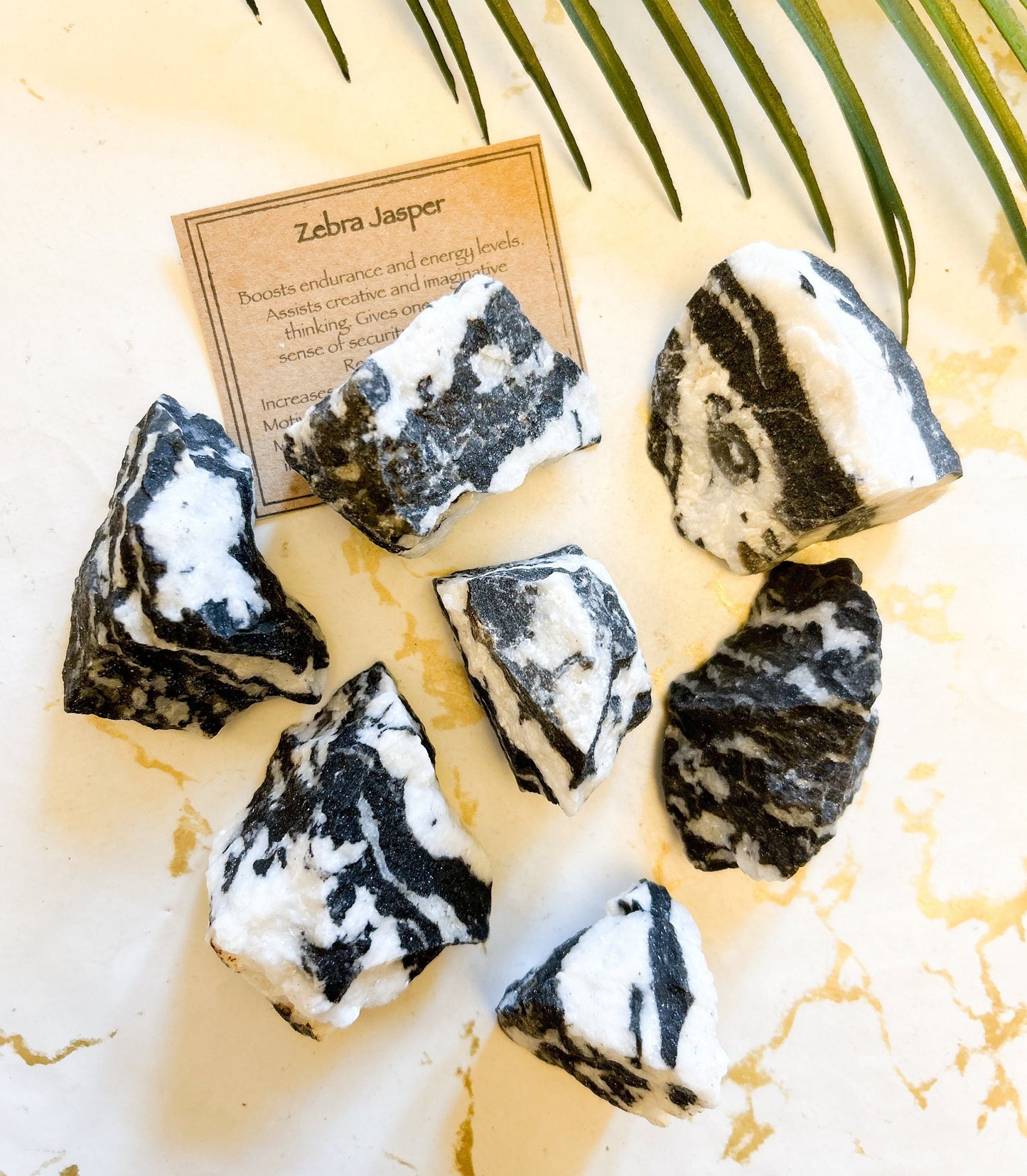 Raw / Rough Zebra Jasper Crystal - Energy, Stability & Courage
