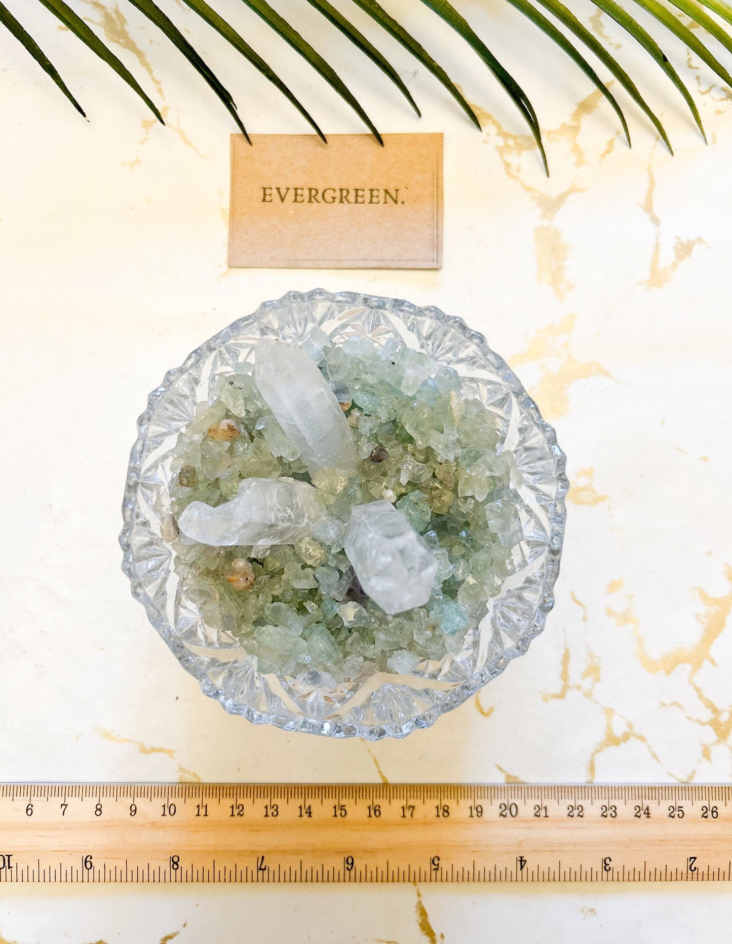 LED Light Crystal Chip And Point Ornate Intention Dish - Intentions & Manifestation