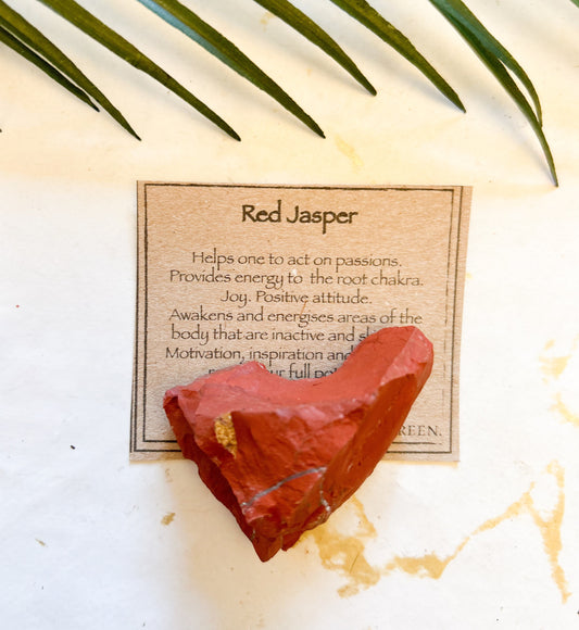 Raw / Rough Red Jasper Crystal - Passion, Energy & Motivation