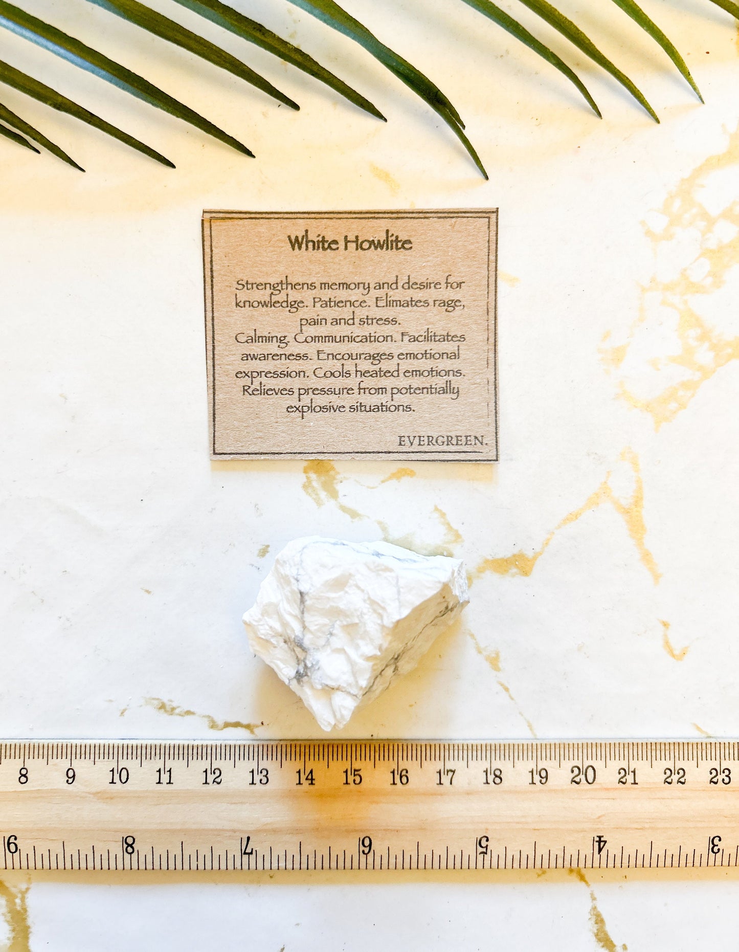 Raw / Rough White Howlite Crystal - Calming, Awareness & Patience