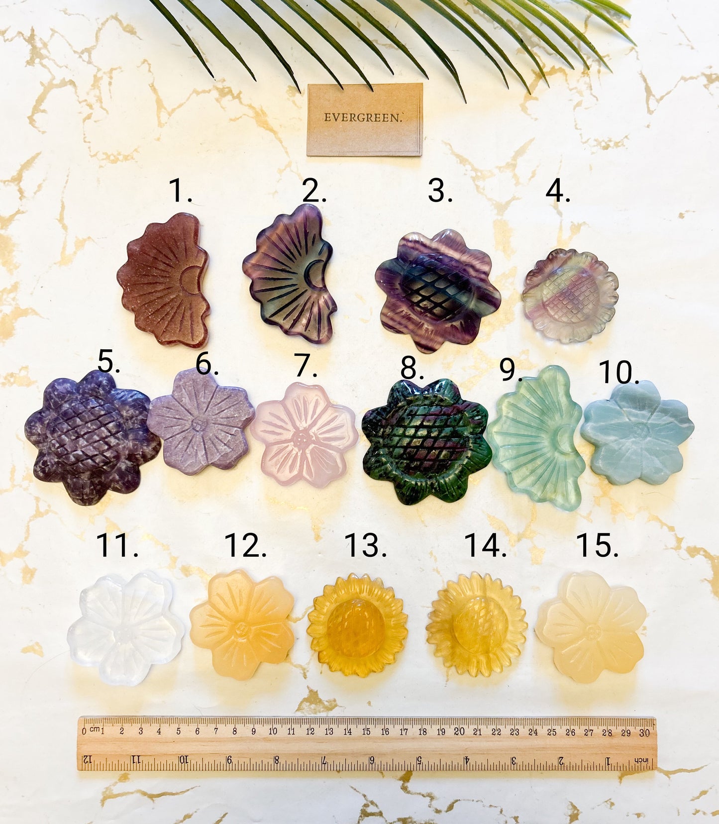 Crystal Flower Carving - Wide Variety Available!
