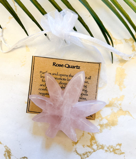 Crystal Flower / Leaf Carving - Wide Variety Available!