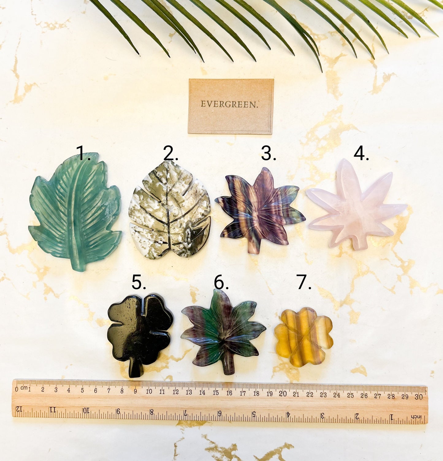 Crystal Flower / Leaf Carving - Wide Variety Available!