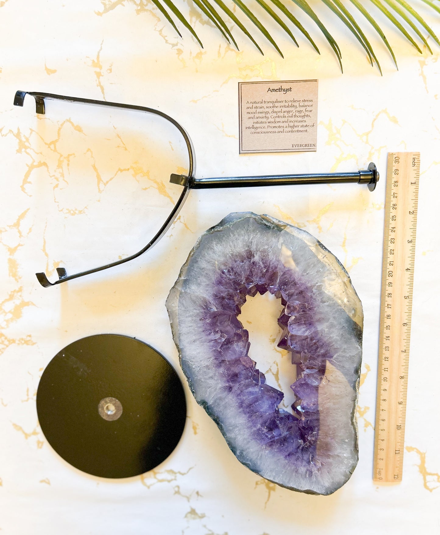 Amethyst Crystal Geode & Custom Stand