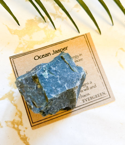 Raw / Rough Ocean Jasper Crystal - Energy, Communication & Self-Confidence