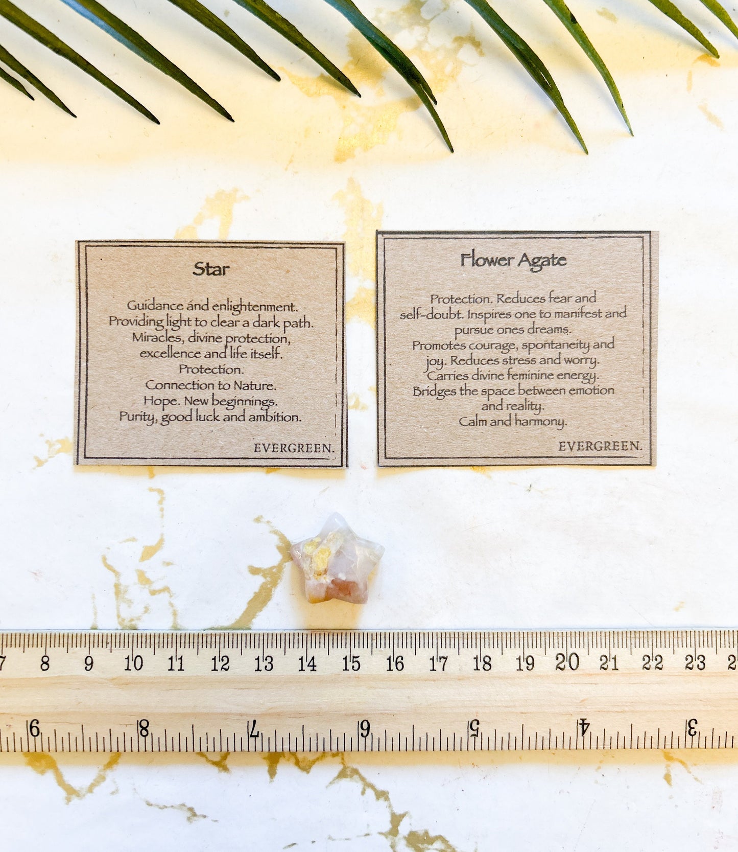 Flower Agate Crystal Star - Protection, Courage & Harmony