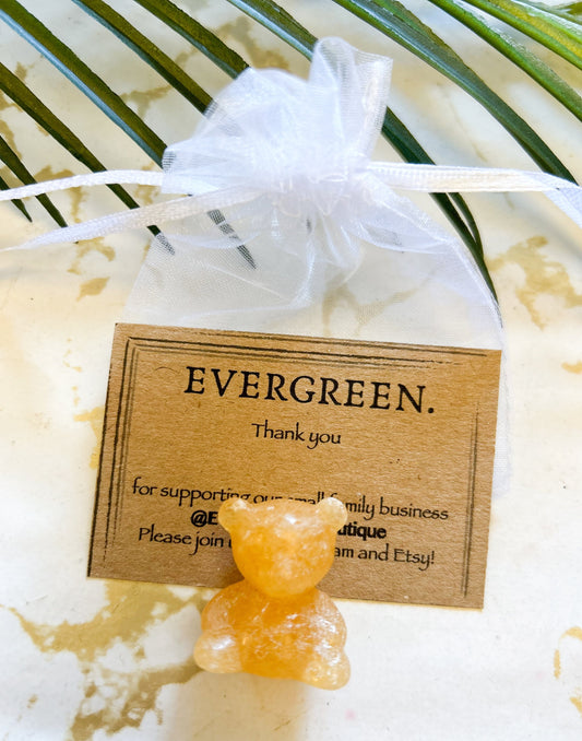 Yellow Crystal Bear 25mm