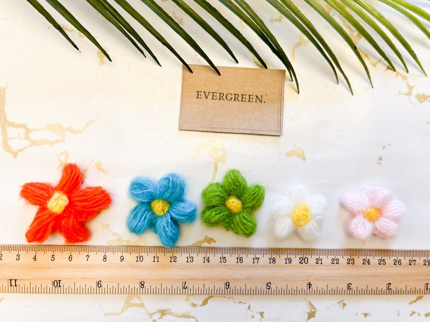 Handmade Wool Yarn Crochet Flower - Wide Variety Available!