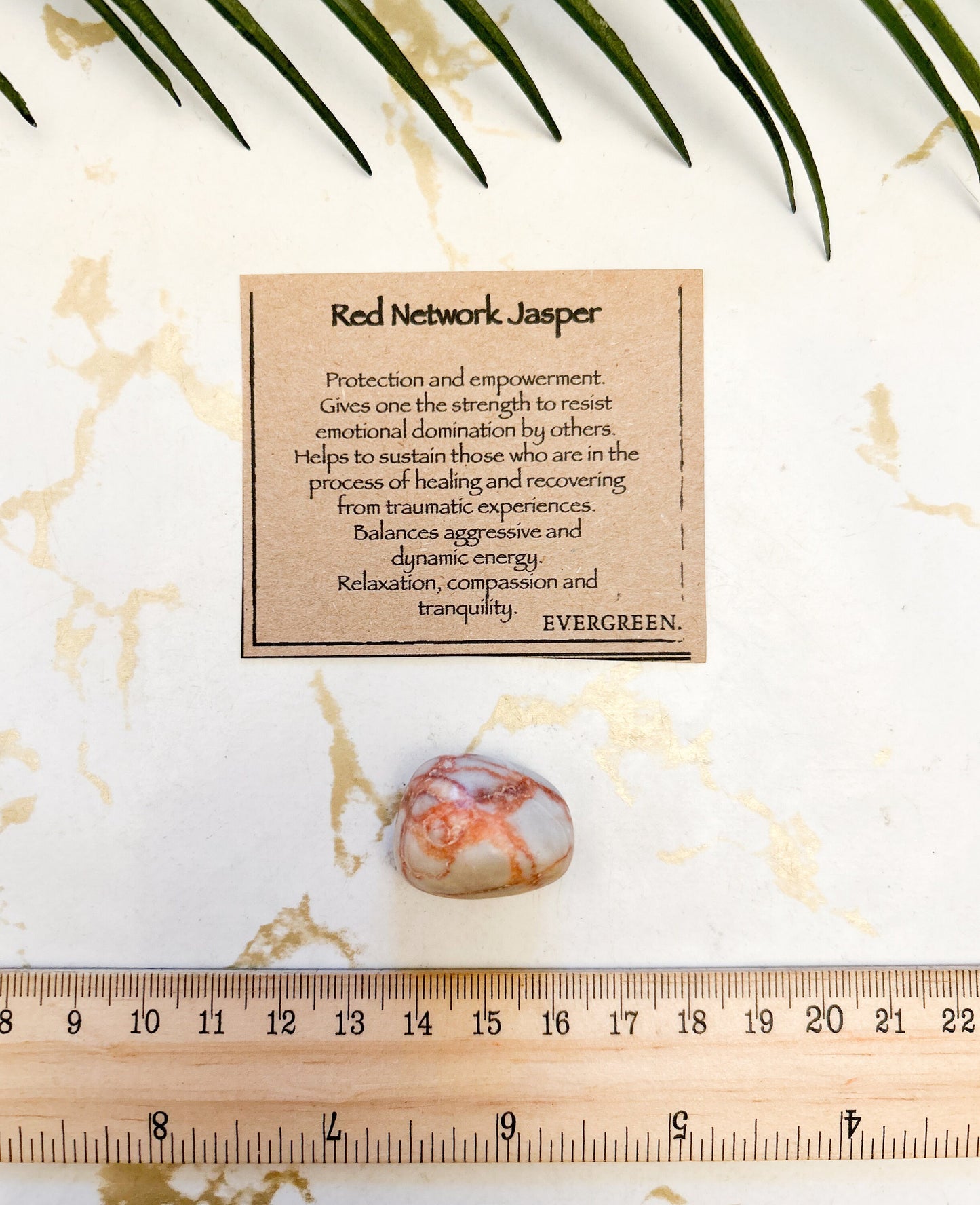 Red Network Crystal Tumbled Stone - Protection, Strength & Empowerment