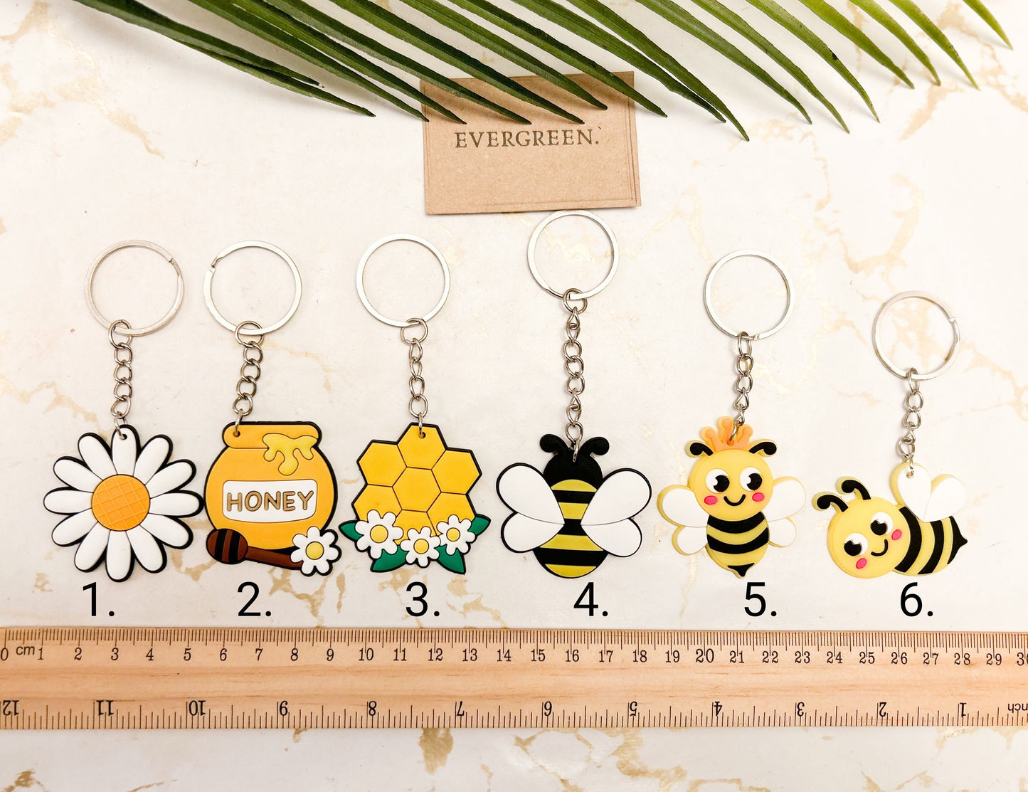 Honeybee / Bee / Hive / Honeycomb / Honey / Flower Keychain - Wide Variety Available!
