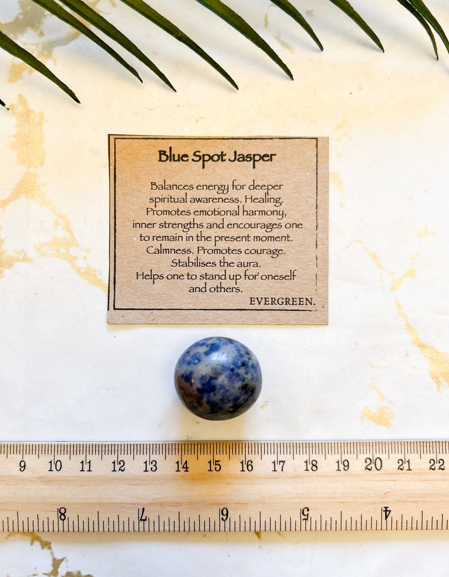 Blue Spot Jasper Crystal Tumbled Stone - Courage, Stability & Inner Strength