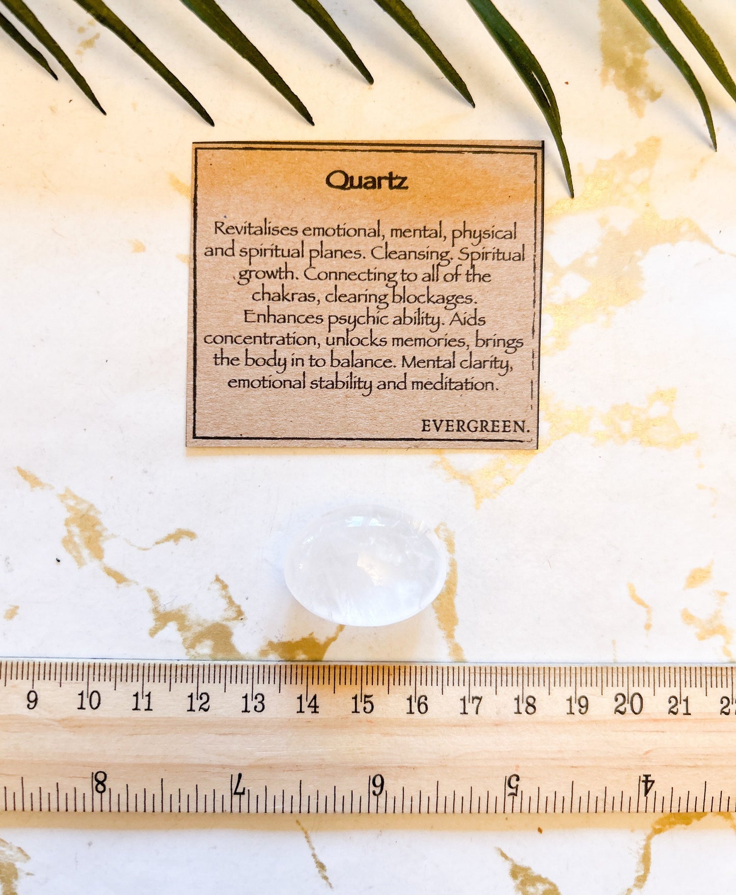 Quartz Crystal Tumbled Stone - Growth, Balance & Clarity
