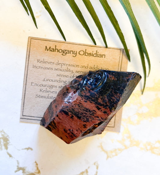 Raw / Rough Mahogany Obsidian Crystal - Grounding, Protection & Creativity