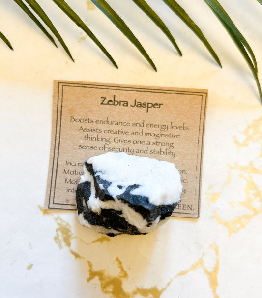 Raw / Rough Zebra Jasper Crystal - Energy, Stability & Courage
