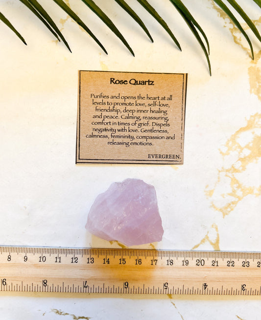 Raw / Rough Rose Quartz Crystal - Peace, Love & Healing