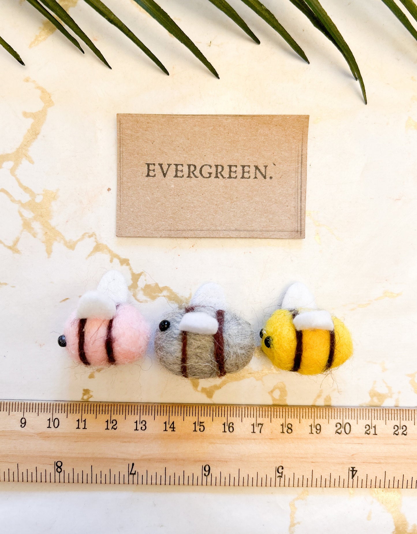 Felt Bumble Bee - Arts / Crafts / Decoration - Pink / Yellow / Grey