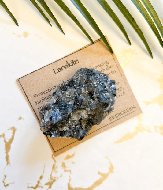Raw / Rough Larvikite Crystal - Cleansing, Protection & Grounding