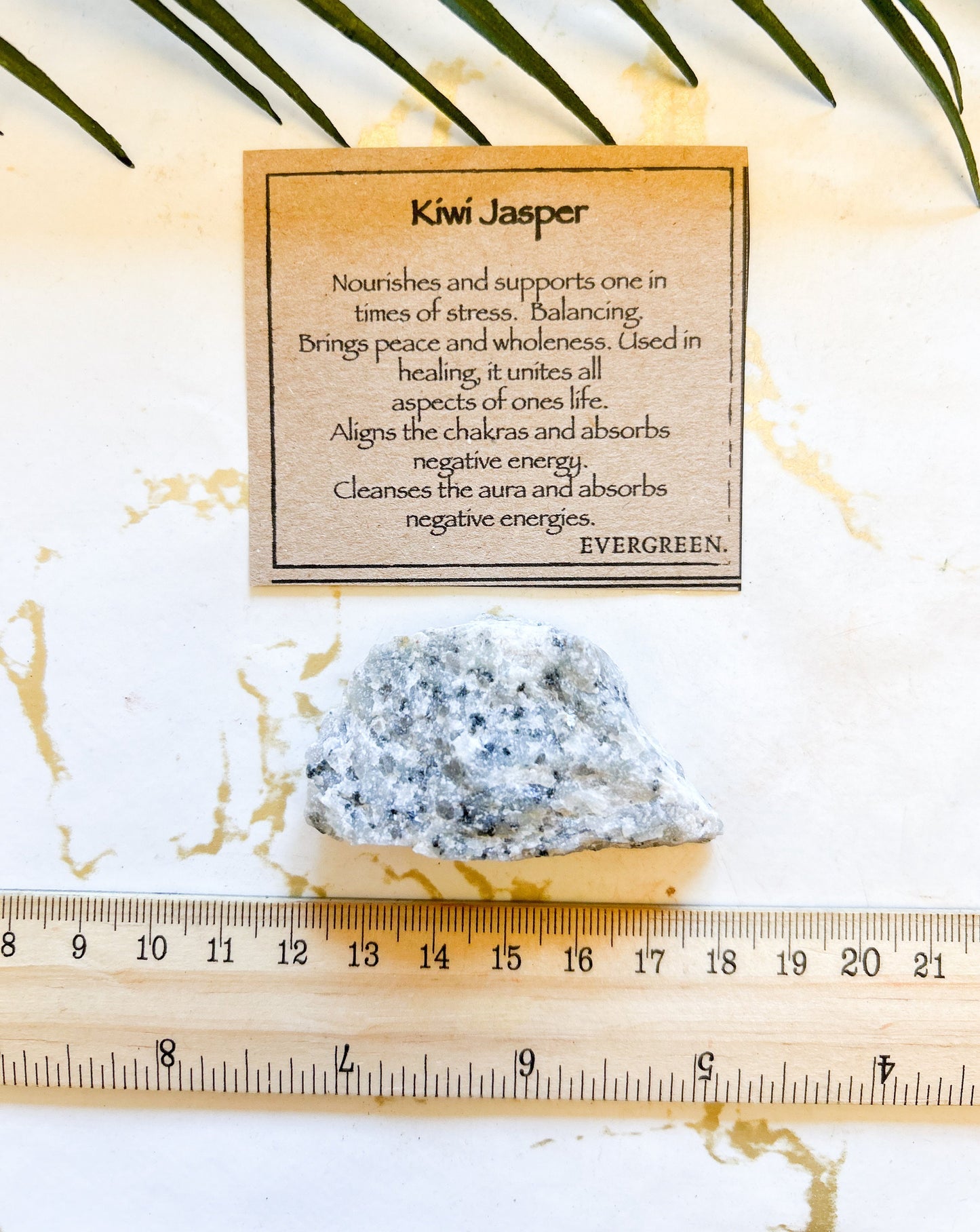 Raw / Rough Kiwi Jasper Crystal - Peace, Healing & Wholeness