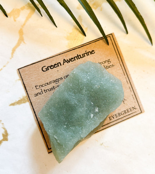 Raw / Rough Green Aventurine Crystal - Joy, Harmony & Good Luck
