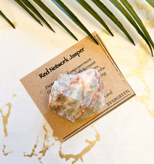 Raw / Rough Red Network Crystal - Protection, Strength & Empowerment
