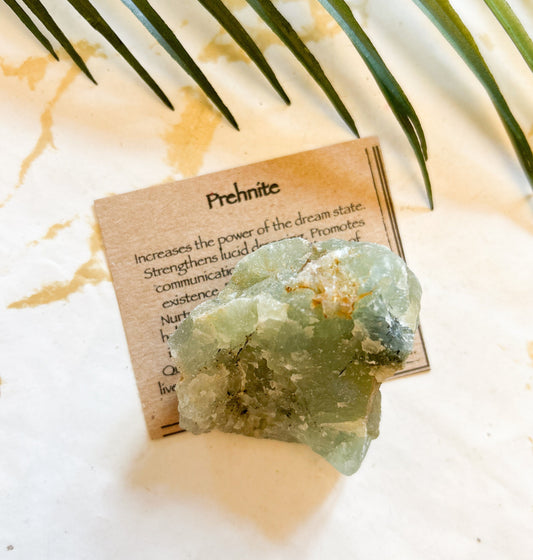 Raw / Rough Prehnite Crystal - Confidence, Clarity & Alignment
