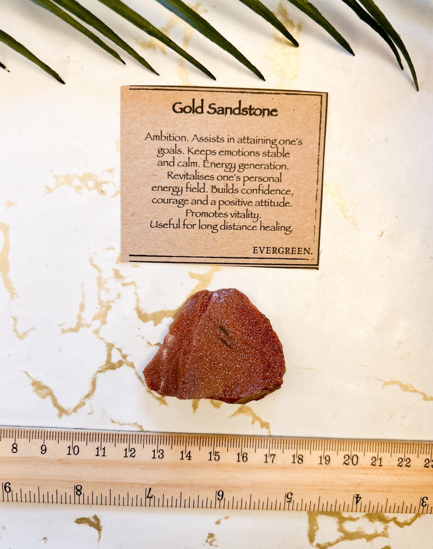 Raw / Rough Gold Sandstone Crystal - Ambition, Energy & Confidence