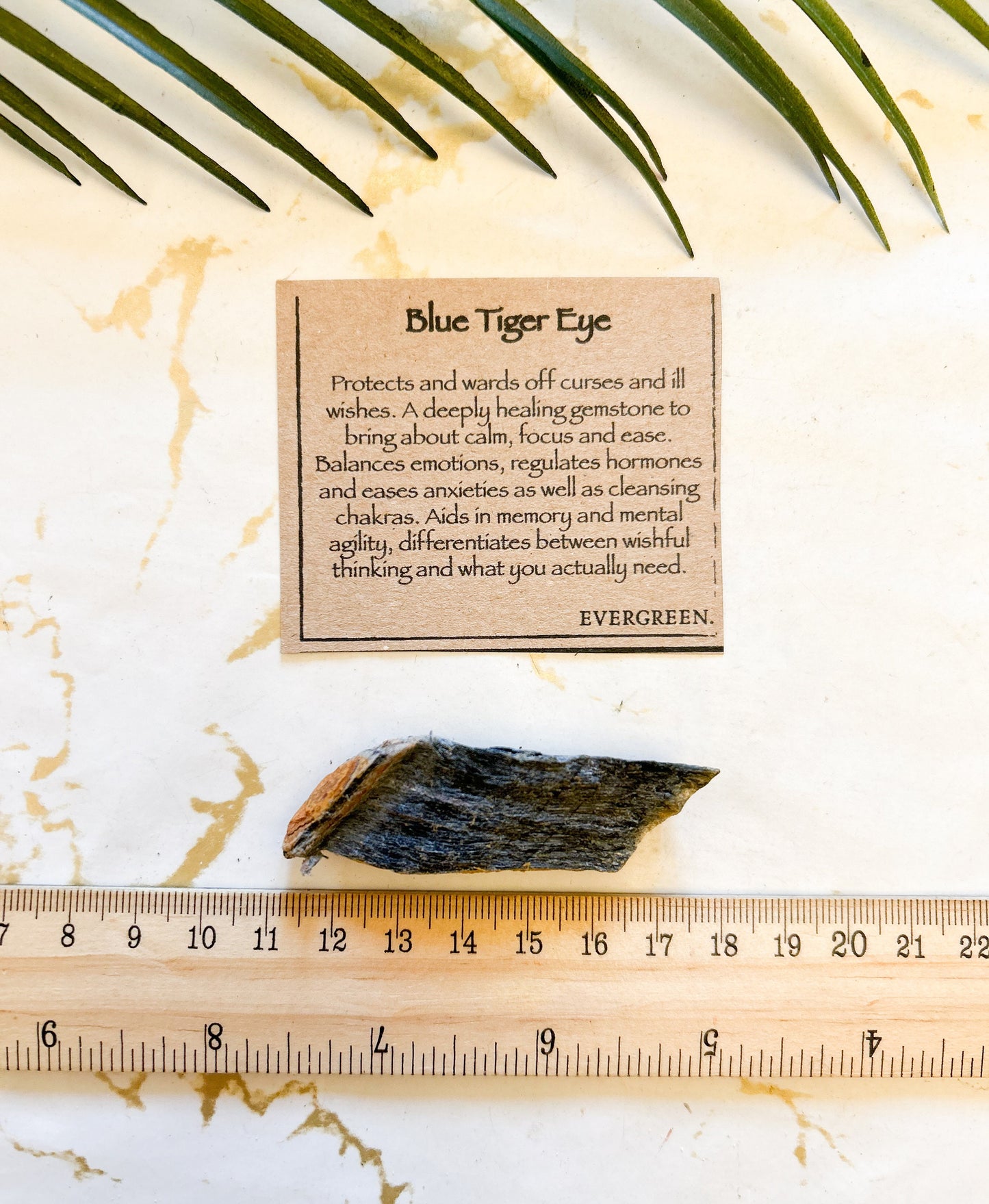 Raw / Rough Blue Tiger Eye Crystal - Protection, Calming & Balance