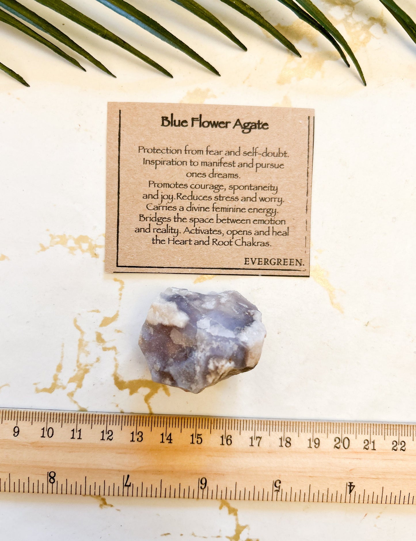 Raw / Rough Blue Flower Agate Crystal - Protection, Inspiration & Manifestation