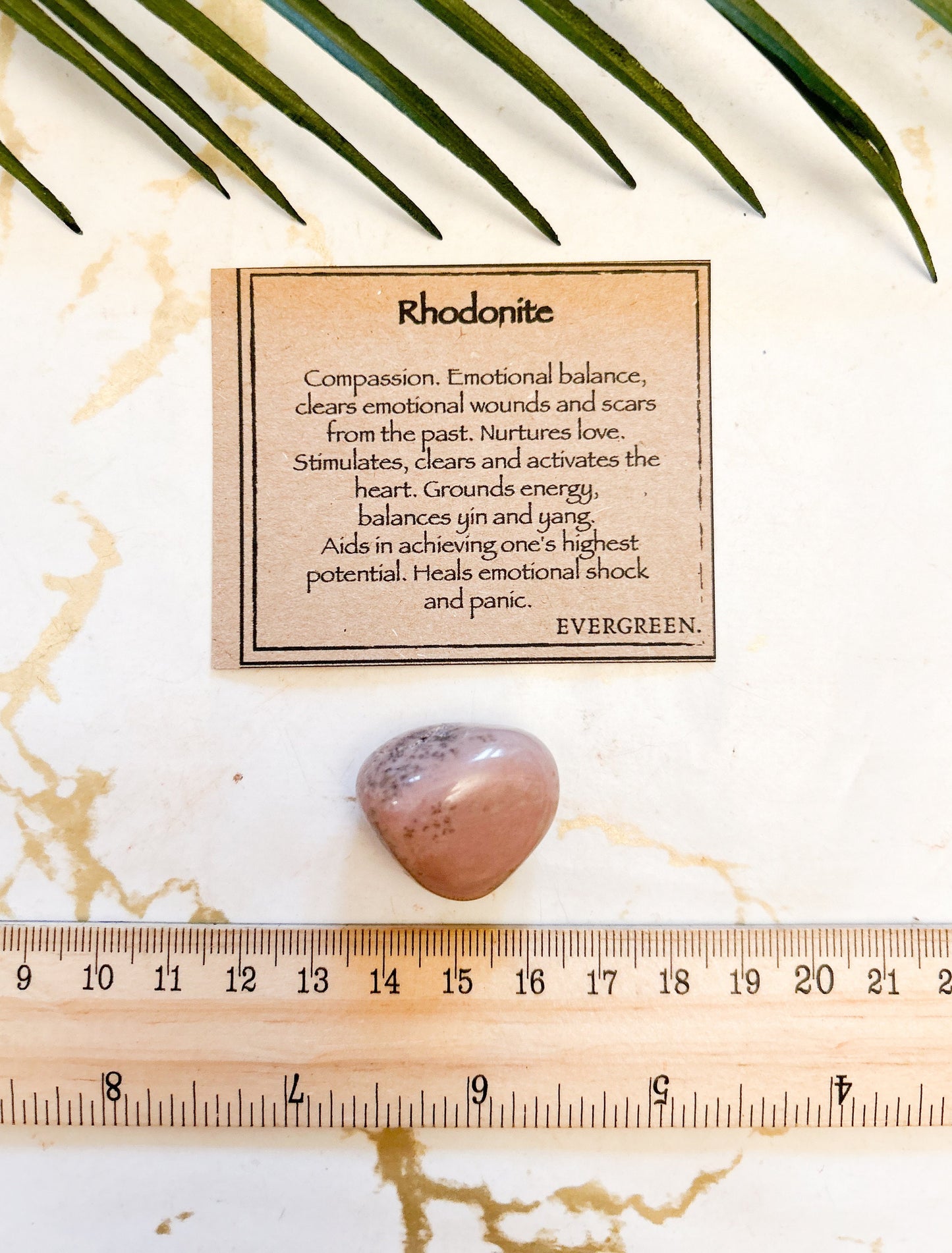 Rhodonite Crystal Tumbled Stone - Balance, Compassion & Energy