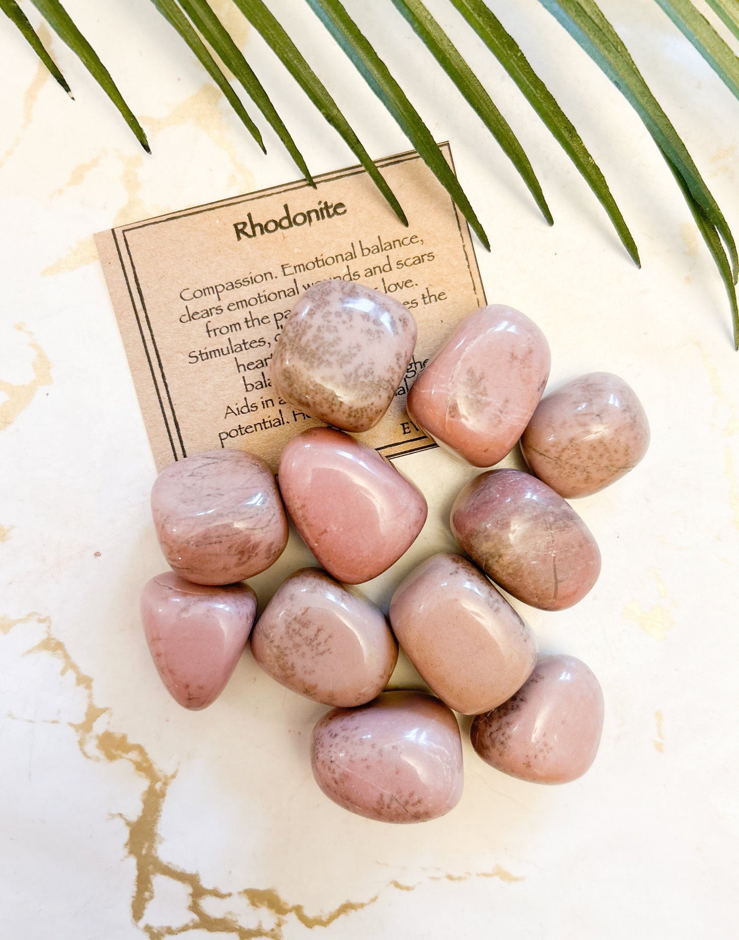 Rhodonite Crystal Tumbled Stone - Balance, Compassion & Energy