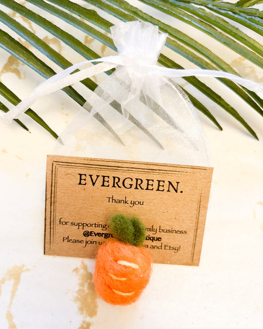 Handmade Felt Carrot - Easter, Bunny, Vegetable, Garden