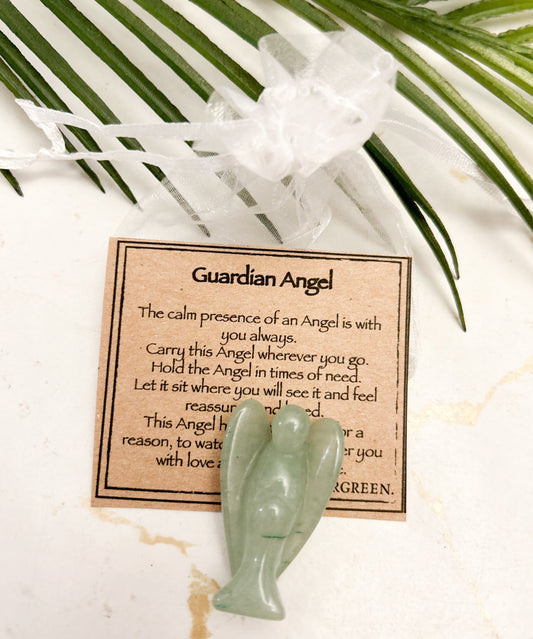 Crystal Guardian Angel 40mm - Calming, Protection & Love