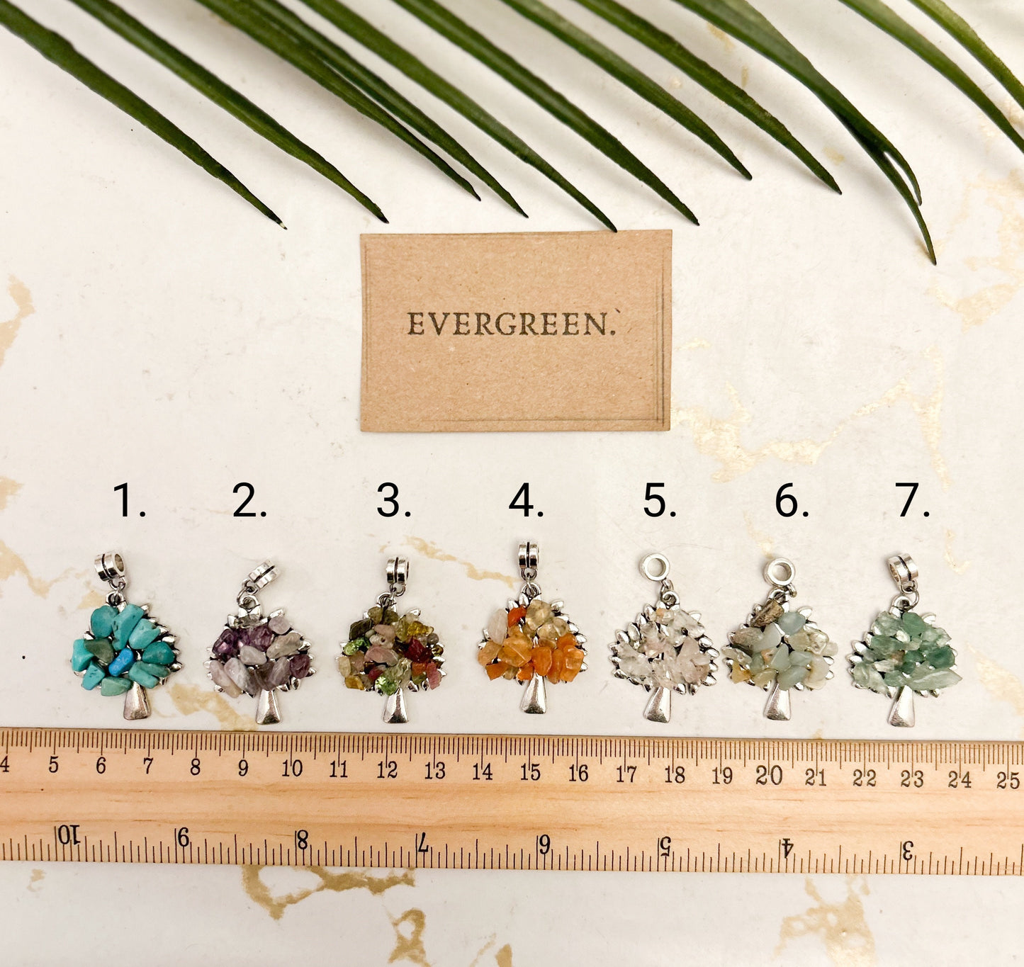 Crystal Chip Tree Of Life Pendant - Wide Variety Available!