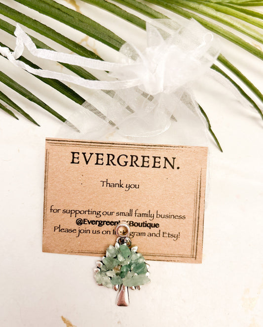Crystal Chip Tree Of Life Pendant - Wide Variety Available!