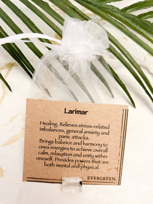 Raw / Rough Larimar Crystal - Healing, Balance & Harmony