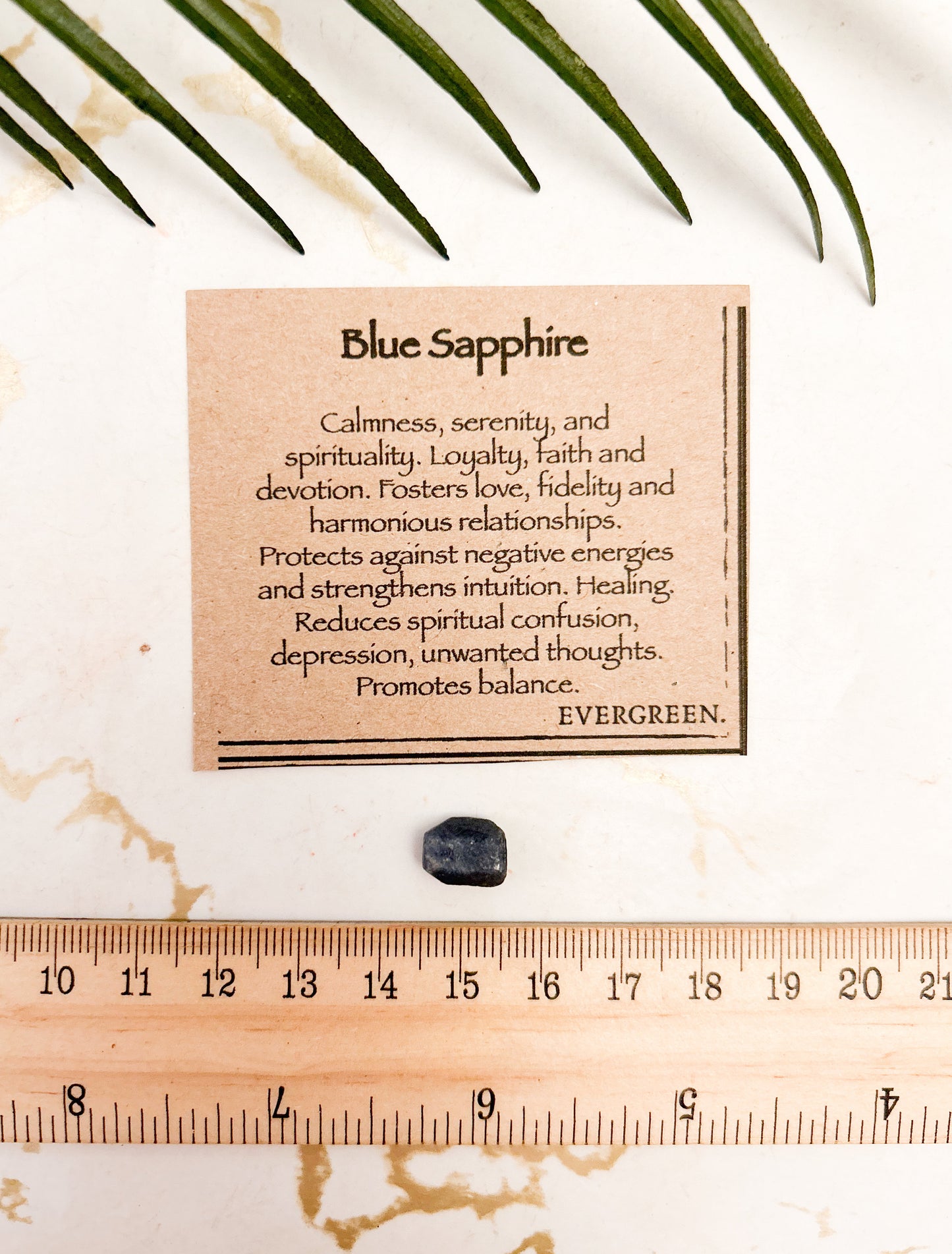 Raw / Rough Blue Sapphire Crystal - Calmness, Serenity & Spirituality