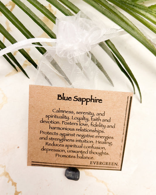 Raw / Rough Blue Sapphire Crystal - Calmness, Serenity & Spirituality