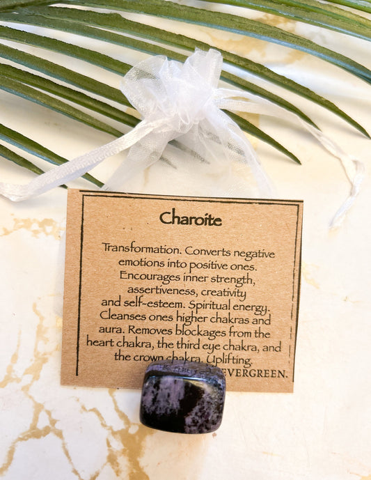 Charoite Crystal Tumbled Stone - Transformation, Inner strength & Assertiveness